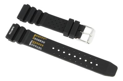 22 mm Sport - Taucheruhrarmband Silikon schwarz