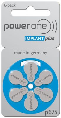 60 x Varta Power One Implant Plus Hörgerätebatterien P675 PR44 6er Blister