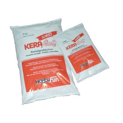 Keramikpulver Keraflott, 5 kg Reliefgießpulver weiß