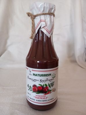 Sauce - Tkemali rot - Aus roten Kirschpflaumen - 330 ml - Georgien - Hausgemacht