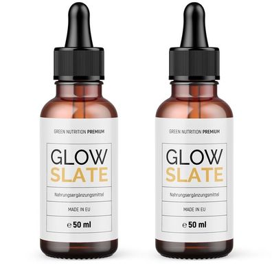 Glow Slate Tropfen - mit Vitamin C - Premium Qualität - 50ml - 2er Pack