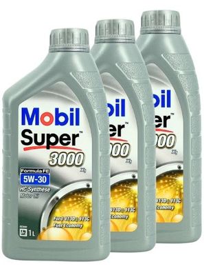 Mobil Super 3000 X1 Formula FE 5W-30 3x1 Liter