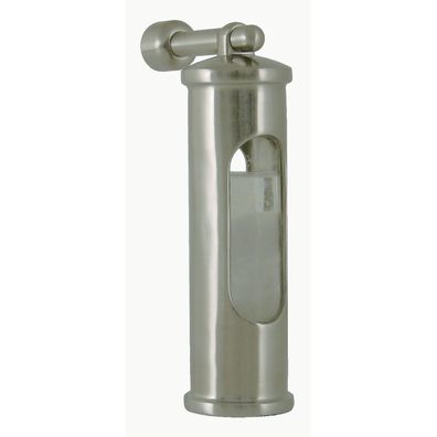 Sturmglas Barometer, Edelstahl gebürstet, mit Wandhalterung, Höhe 145 mm