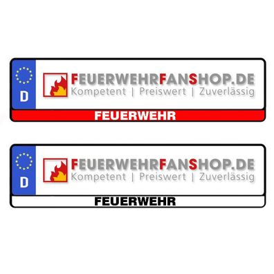 Kennzeichenverstärker Kennzeichenhalter Feuerwehr - 2 Stück