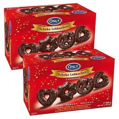 Only Schokoladenüberzogene Lebkuchen 2x500g