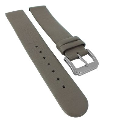 Style Uhrenarmband Leder | samtweiches Kalbsleder ohne Naht - grau