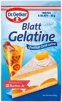 Dr. Oetker Blatt Gelatine weiß 10g