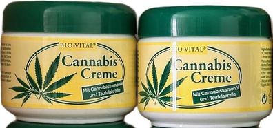 Bio-Vital Cannabis Creme Teufelskralle Körper Hanf Creme 2x125ml