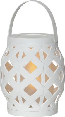 LED-Laterne "Flame Lantern", weiß, ca. 13x16 cm