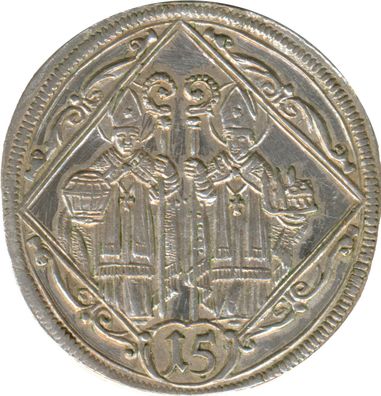 Salzburg 15 Kreuzer 1694 Johann Ernst von Thun Silber*