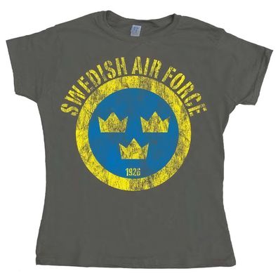 Tokigt Damen Swedish Airforce Distressed Girly T-Shirt SH-5-15061-H3-11