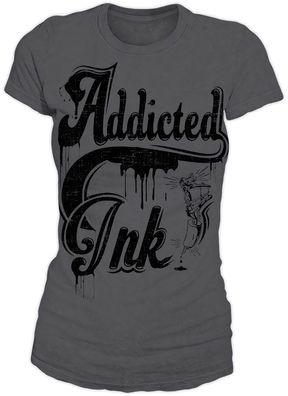 Tokigt Damen Addicted To Ink Girly T-Shirt SH-5-15748-H52-9