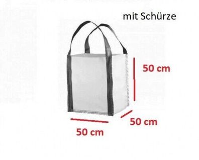 Big Bag 50 x 50 x 50 cm mit Schürze