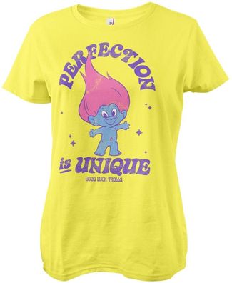 Good Luck Trolls Damen T-Shirt Perfection Is Unique Girly Tee UV-5-GLT007-H59-17