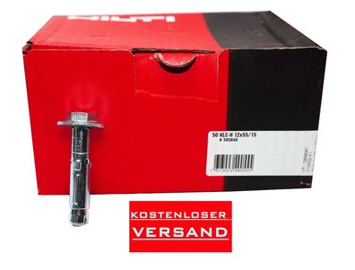 Hilti 50 Stück HLC-H 12x55/15 # 385848 Hülsenanker mit Sechskantkopf