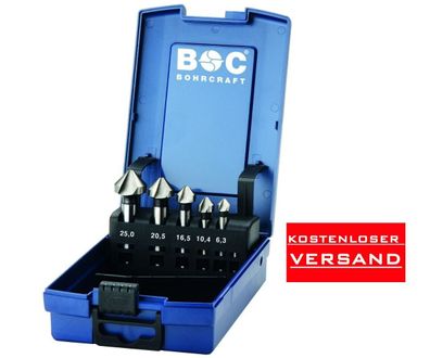 BOC Kegelsenker-Set DIN 335 HSS-E Co5 6,3 - 25,0 mm - 5-teilig