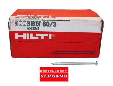 Hilti SBN 60/3 Senkkopf Nägel / Betonnägel Direkt Befestigung Beton