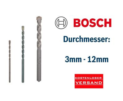 Bosch Betonbohrer ?3mm - 12mm Hartmetall Bohrer Beton Ziegel Mauerwerk