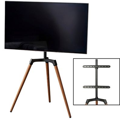 Hama Design TV Ständer Staffelei 32" bis 65" Echtholz Bodenständer Standfuß Fuß