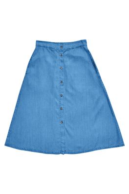 MAZINE Rock Denim Midi Skirt Lenzing™Tencel™ dark blue wash