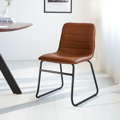 Mark Esszimmerstuhl Industrial Cognac (Gr. 56 x 48 x 77 cm)