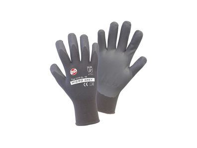 L+D Mechanikerhandschuh "Worky Micro grey" Aus 100 Gr. L (9)