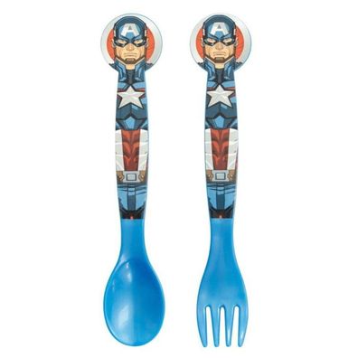 Avengers Kinder Plastik Besteck Set - 2 Teile Marvel