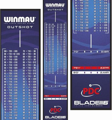 Winmau Dartmatte Outshot 8209 | Mat Dartteppiche Matte für Dartscheiben Boards