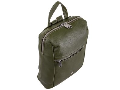 Prato LM Joyce S864-G genarbtes PU City-Rucksack - Farben: olive