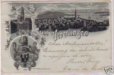 34543 Ak Lithographie Gruß aus Überlingen 1899