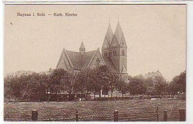 34568 Ak Haynau in Schlesien kath. Kirche um 1920
