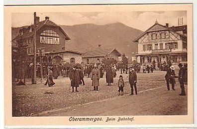 34637 Ak Oberammergau beim Bahnhof um 1915