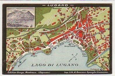 34665 Staptplan Ak Lugano Schweiz um 1930