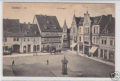 34748 Feldpost Ak Cöthen in Anhalt Holzmarkt 1916