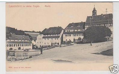 34911 Ak Lauenstein im Sächs. Erzgeb. Markt um 1900