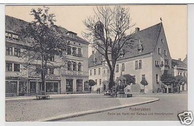 34969 Feldpost Ak Aschersleben Partie am Markt 1914