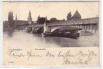 35048 Ak Konstanz Rheinbrücke 1906