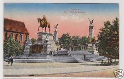 35087 Ak Breslau Kaiser Wilhelm Denkmal 1921