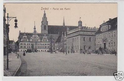 35675 Ak Zerbst Partie am Markt um 1910