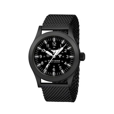 KHS - KHS. Plabssf. MB - Armbanduhr - Herren - Platoon Black Steel Solar