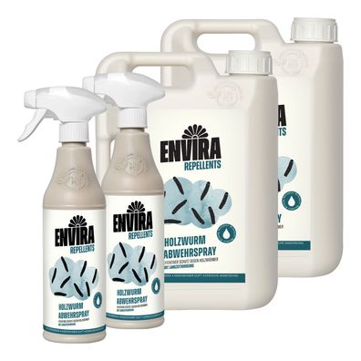 ENVIRA Holzwurmspray 2 X 500ML + 2 X 2L