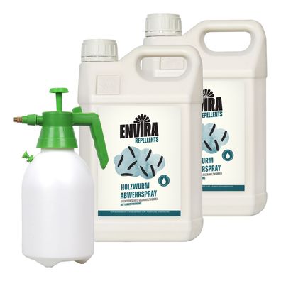 ENVIRA Holzwurmspray 2 X 5L + 2L Drucksprüher