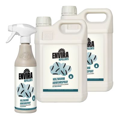 ENVIRA Holzwurmspray 500ML + 2 X 5L