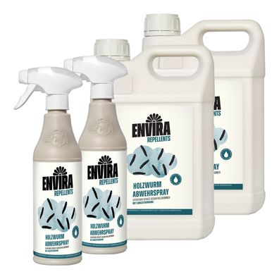 ENVIRA Holzwurmspray 2 X 500ML + 2 X 5L