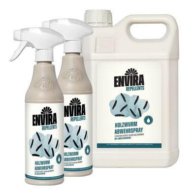 ENVIRA Holzwurmspray 2 X 500ML + 5L