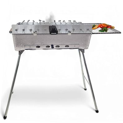 Mangal Astana Deluxe 11er Spießdreher 230V Motor Deckel Grillrost Ablage