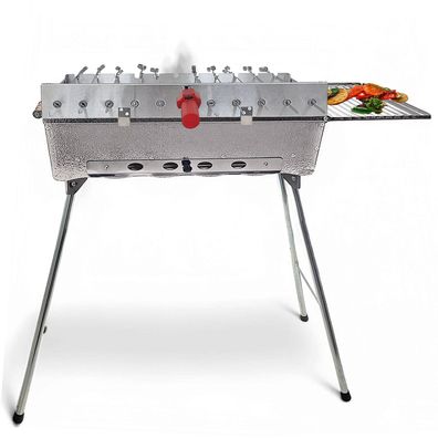 Mangal Astana Deluxe mit 11er Spießdreher Grillmotor USB und Powerbank BBQ Deckel