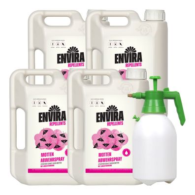 ENVIRA Mottenspray 4 X 2L + 2L Drucksprüher