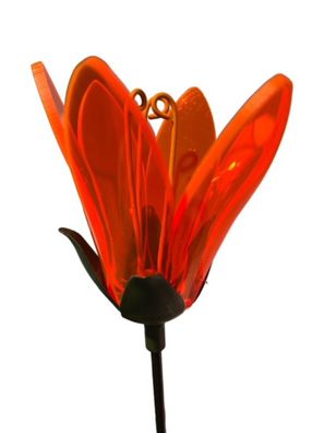 Sonnenfänger Blume am Swingstab Gartenstecker Ø8cm H90cm orange Stecker Garten