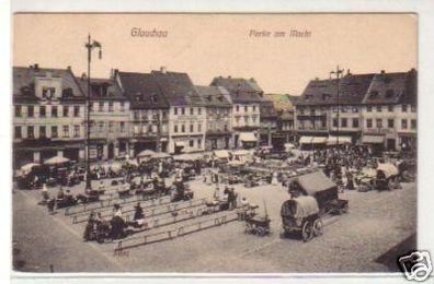 31947 Ak Glauchau Partie am Markt um 1910